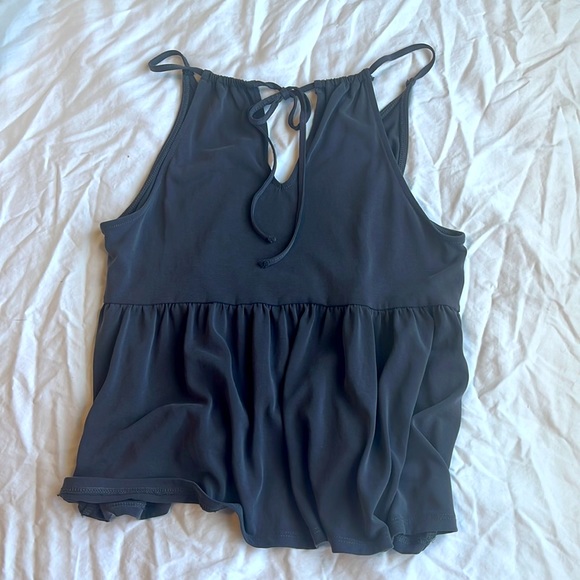 dark grey flowy tank top from american eagle - Picture 2 of 2